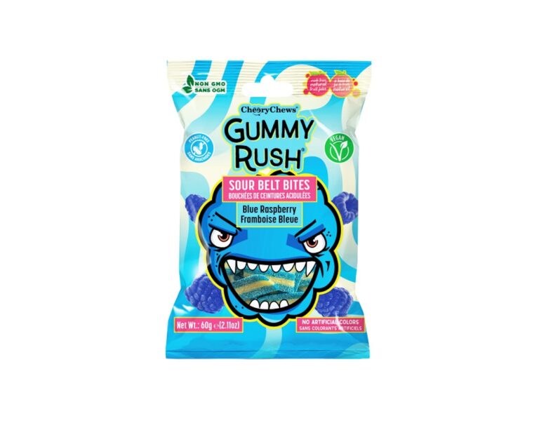 Gummy Rush Sour Belt Bites Blue Raspberry