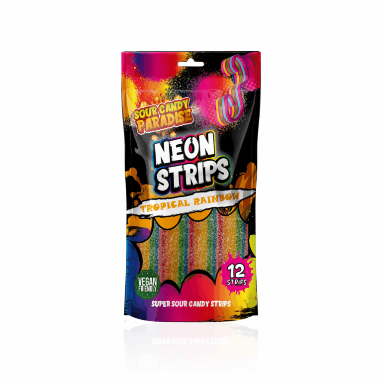 Sour Candy Paradise Neon Strips Tropical Rainbow