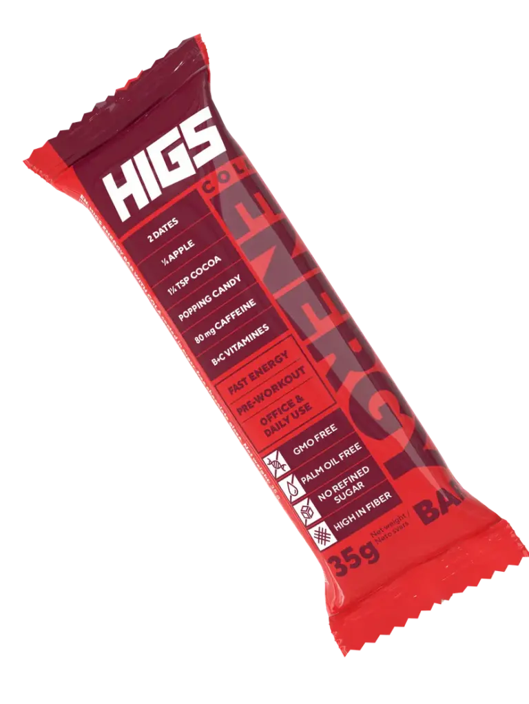 HIGS energy bar with chocolate cover Cola